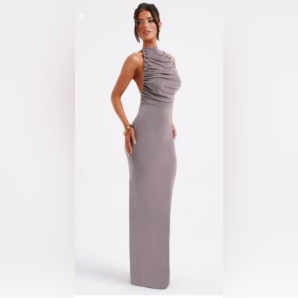 Chic One Shoulder Dress in Elegant Gray